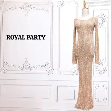 [ 로얄 파티 ] 니트/스웨터 원피스 [ F ] 오렌지 계열 롱 기장