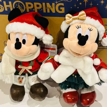 디즈니 크리스마스 인형 배지 미키 미니 세트 바