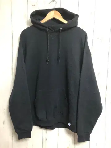 러셀 무지 후드티 앞 V 가제트 블랙 XL s21
