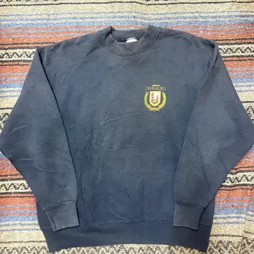 90s FRUIT OF THE LOOM 자수 맨투맨 네이비 USA