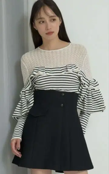 snidel 스나이델 플리츠 스카쇼팬 0 사이즈