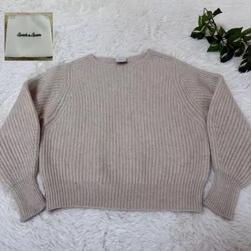 Spick & Span 니트 스웨터 베이지 루즈 스피크스팬