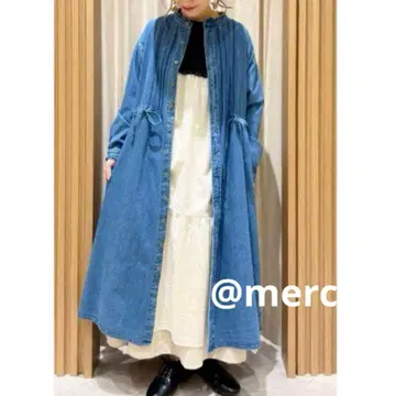 SM2 사만사 모스모스 택 포함 새상품 데님 스탠드 카라 턱 원피스