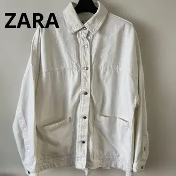 ZARA 자라 화이트 데님 자켓 G 오버 사이즈