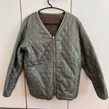 레어! 리버서블 퀼팅 보아 자켓