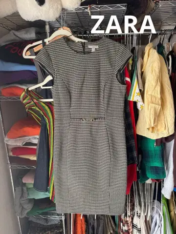 H&M 체크 무늬 슬리브리스 원피스