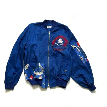 80s 레트로 빈티지 studioB2 로봇 와펜 블루종