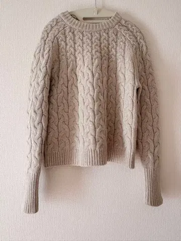 COMPTOIR DES COTONNIERS 베이지 긴팔 스웨터 M