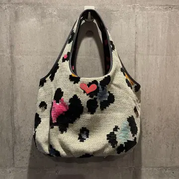 싱크비 레오파드 무늬 토트백