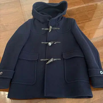 MACPHEE 네이비 더플 코트 캐주얼 오피스 통학