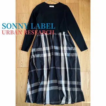 SONNY LABEL 체크 무늬 티셔츠 절개 원피스 큰 키