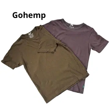 Gohemp 고헴프 반팔T셔츠 XS 2장 세트 브라운 카키