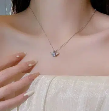 실버925 나비 모티브 목걸이