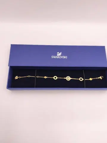 Swarovski 골드 서클 모티브 팔찌