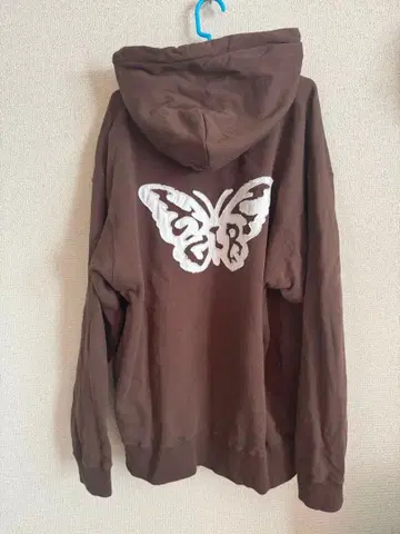 x-girl 브라운 후드티 M 사이즈