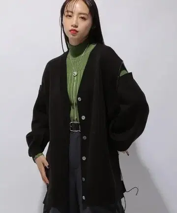 HARE 리버서블 링킹 슬릿 가디건