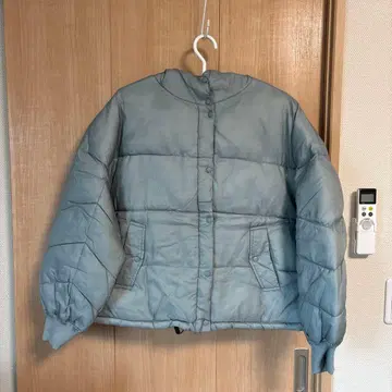 Ray Cossin 후드 부착 패딩 점퍼 더스티 블루 F 따뜻함