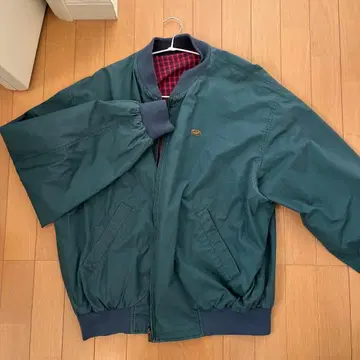 Lacoste 90s 리버서블 봄버 자켓 그린 체크