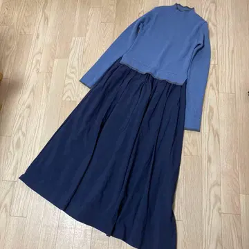 glove 리브 터틀넥 롱 원피스