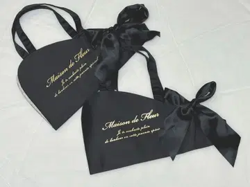 메종 드 플뢰르 부케백 플라워 케이스 새상품급 결혼식 브라이덜 블랙