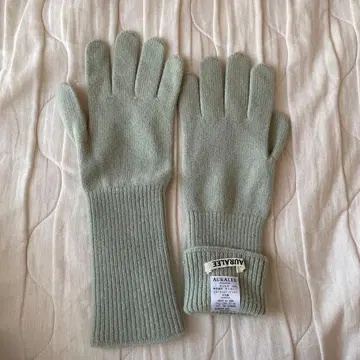 auralee 캐시미어 장갑 페일 그린