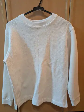 UNION STATION 화이트 메쉬 긴팔 셔츠