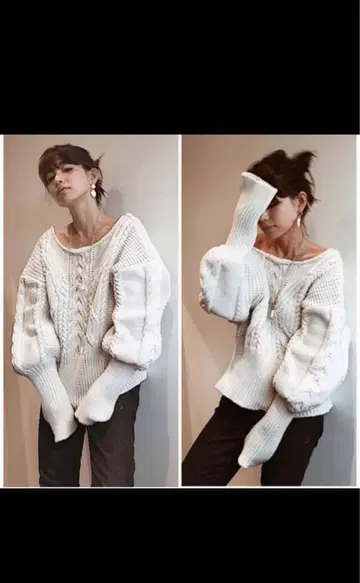 etretokyo 2way 케이블 니트