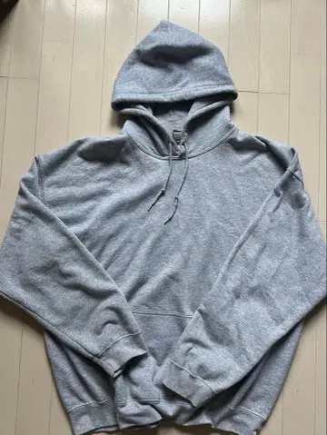 그레이 후드 부착 후드티