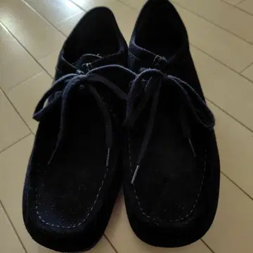 GU 스웨이드 모카신 신발 클락스 왈라비 스타일 28.0 블랙