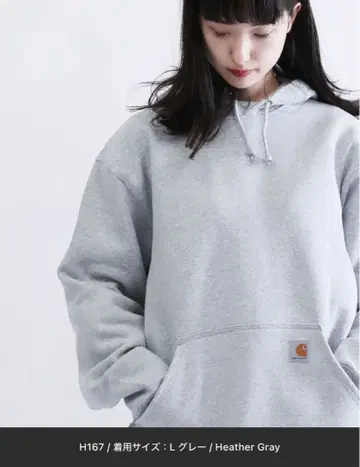 [ Carhartt ] 미드웨이트 오버 사이즈 풀오버 후드티 속기모