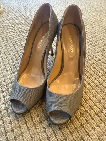 세르지오로시 sergio ropssi 그레이 오픈토 하이힐