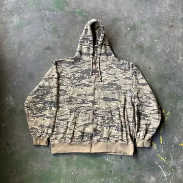 BackChannel 풀 집업 후드티 고스트 라이온 카모