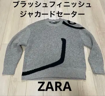남성용 ZARA 자라 브러쉬 피니쉬 자카드 스웨터 XL