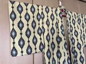 메이센 추상 패턴 타테와쿠 미드센추리 기모노