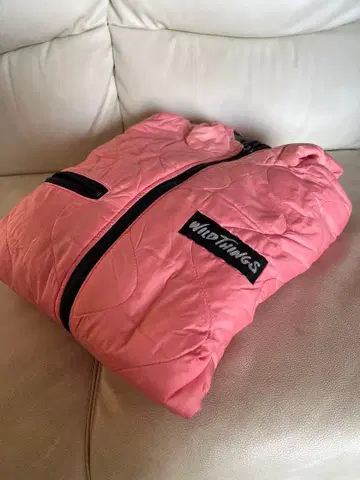 WILDTHINGS 플리마켓 후디드 자켓 그레이 x 벚꽃 핑크