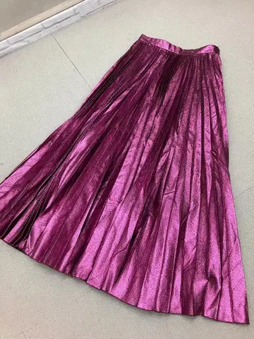 ( K11495 ) 유나이티드 애로우즈 플리츠 메탈릭 스커트 36