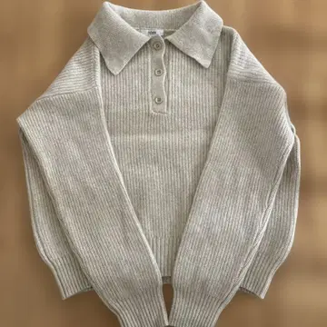 저널 스탠다드 relume 베이지 리브 니트