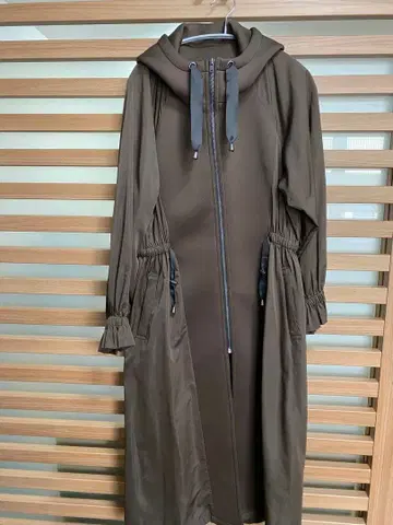 SPECCHIO 브라운 후드 부착 코트 사이즈 40