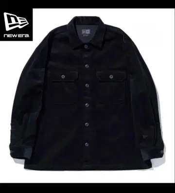 NEW ERA 긴팔 코듀로이 셔츠 BLACK LABEL FW24 블랙