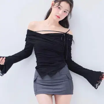 yilon 레이스 개더 탑 이로