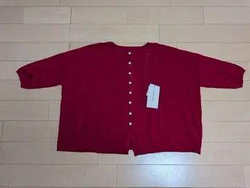 [택 포함 새상품] STAMP AND DIARY 2way 가디건 빨간색