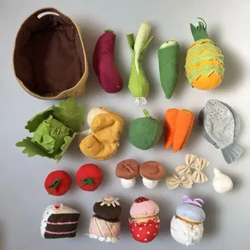 IKEA 채소와 과일과 케이크 봉제 인형 세트