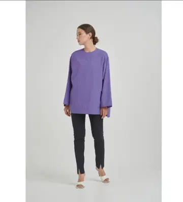 요리 백 리본 블라우스