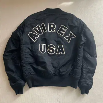 [ 새상품급 ] 아비렉스 AVIREX MA-1 자켓 리버서블 블랙 M