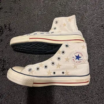 컨버스 올스타 하이컷 스니커즈 별 패턴 화이트