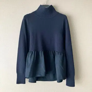 [ 새상품급 ] sono 소노 페플럼 도킹 하이넥 니트 스웨터