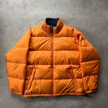 00s 엘엘빈 구스 다운 자켓 XL 오렌지 x 네이비