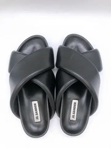 [ 30132 ] JIL SANDER 크로스 스트랩 샌들 블랙 27cm