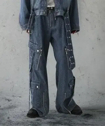 HARE (하레) 벨트 디자인 데님 팬츠