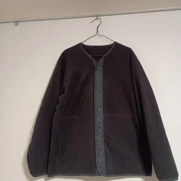 새상품급 무인양품 신사 소재로 돌아가는 플리스 가디건 블랙 XL